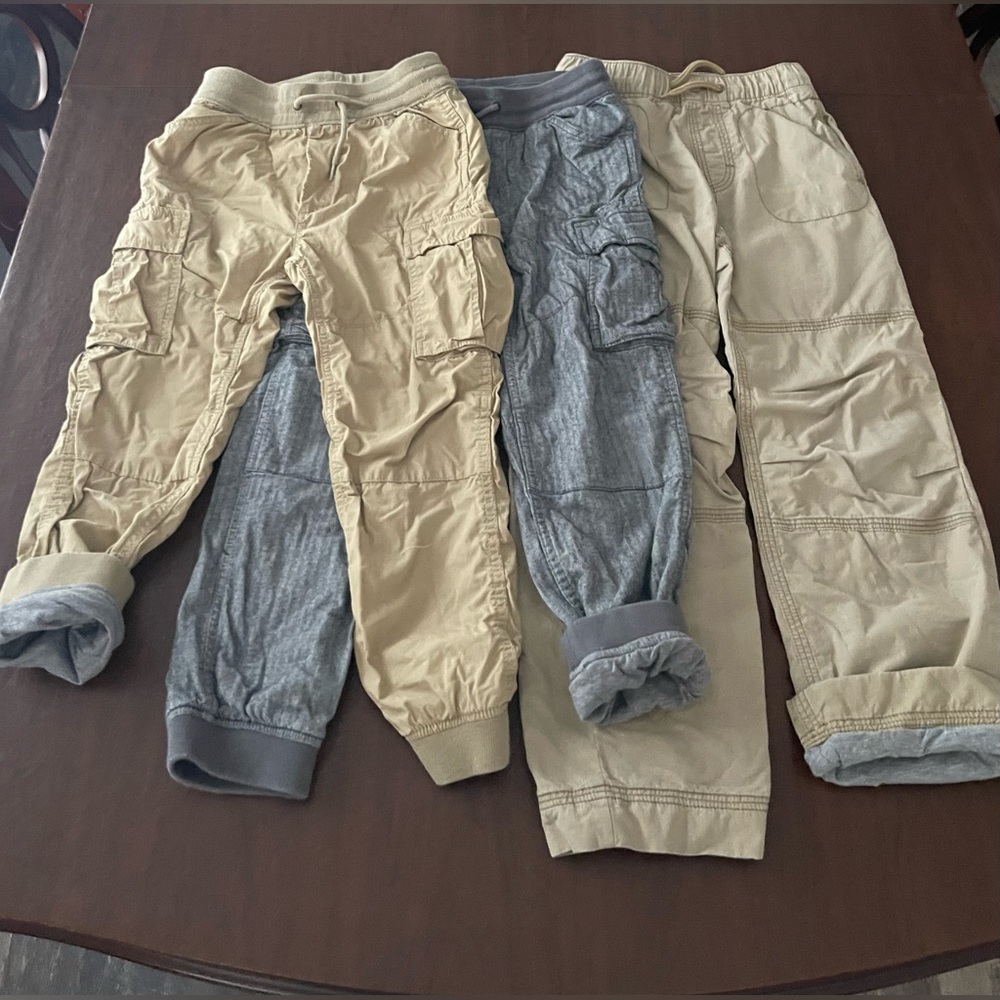 3 pairs of Gap lined cargo pants